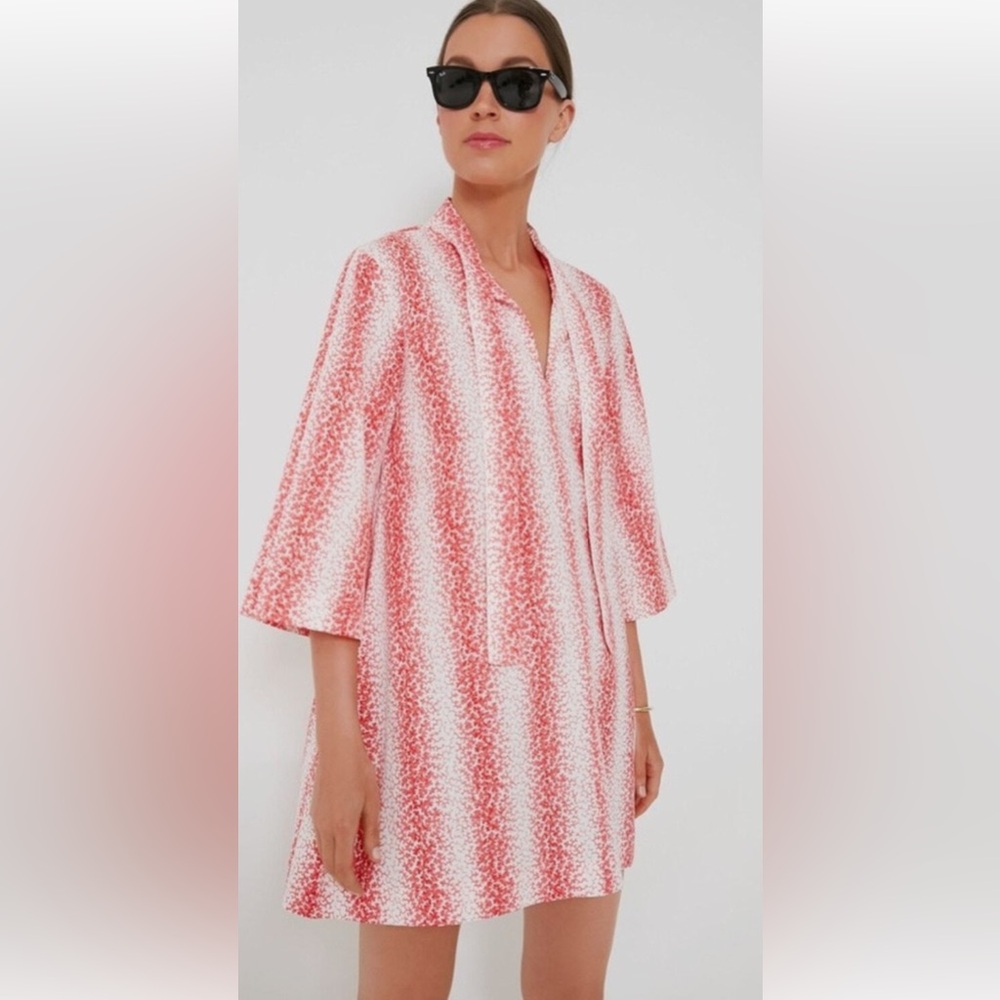 Tuckernuck Speckled Coral Poplin Marseille Caftan